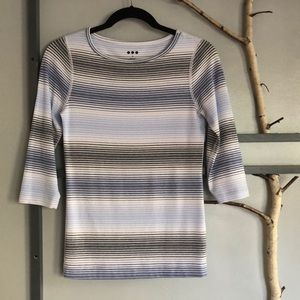 ••• Three Dots Striped Top